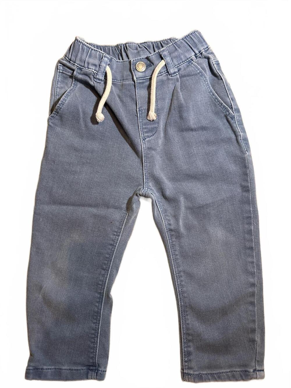 Zara Kids Denim Pants with Elastic Waist and Drawstring for Toddlers 18-24M